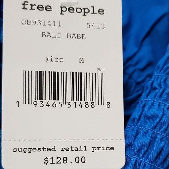 NWT Free People Bali Babe Blue Dress - Picture 9 of 9
